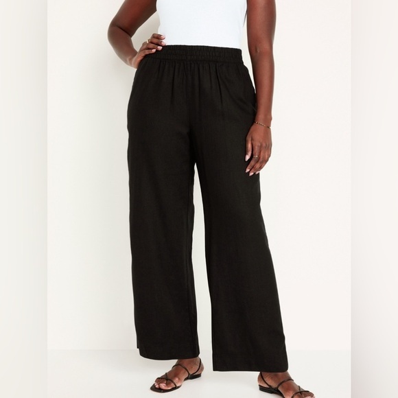 NWT! High-Waisted Linen-Blend Wide-Leg Pants - Multiple Sizes💛 - Picture 5 of 8